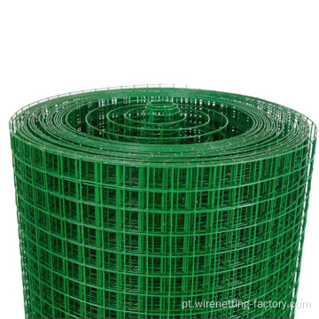 malha de fio de ferro soldado com revestimento verde de PVC com revestimento de PVC verde